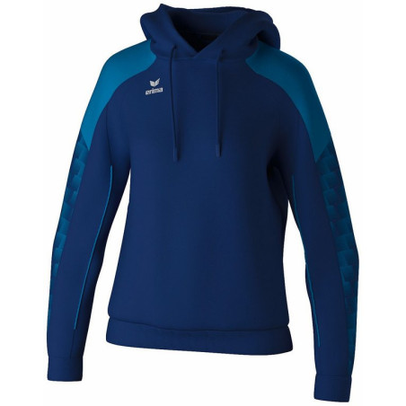 Sweat à capuche Femme Erima Evo Star new navy mykonos blue face