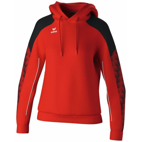 Sweat à capuche Femme Erima Evo Star rouge noir face