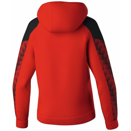 Sweat à capuche Femme Erima Evo Star rouge noir dos