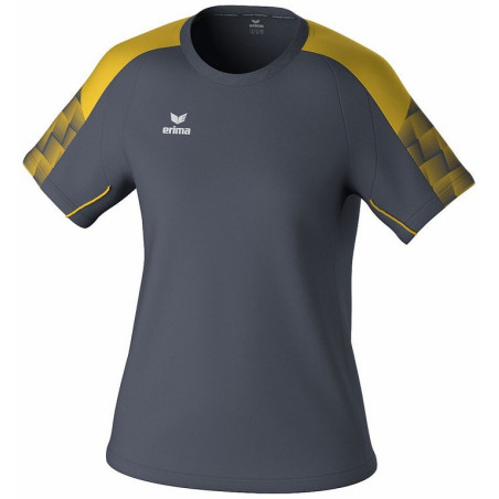 T-shirt Femme ERIMA Evo Star slate grey jaune face