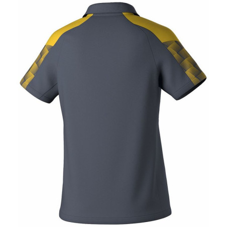 Polo Femme ERIMA Evo Star slate grey jaune dos