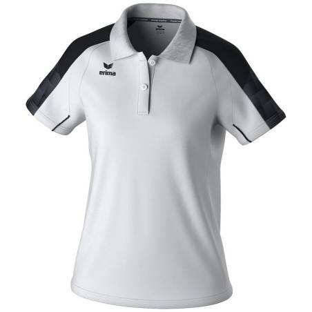 Polo Femme ERIMA Evo Star blanc noir face
