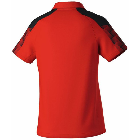 Polo Femme ERIMA Evo Star rouge noir dos