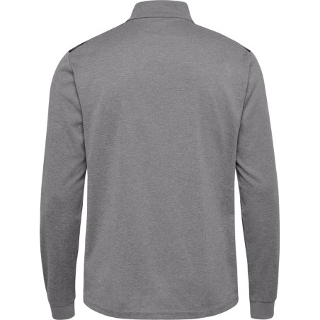 Sweat 1/2 zip Hummel HMLAUTHENTIC Grey Melange dos