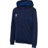 Veste zippée à capuche Hummel Femme HMLAUTHENTIC Marine face