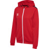 Veste zippée à capuche Hummel Femme HMLAUTHENTIC True Red face