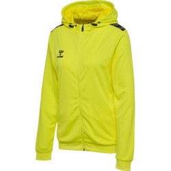 Veste zippée à capuche Hummel Femme HMLAUTHENTIC Blazing Yellow face