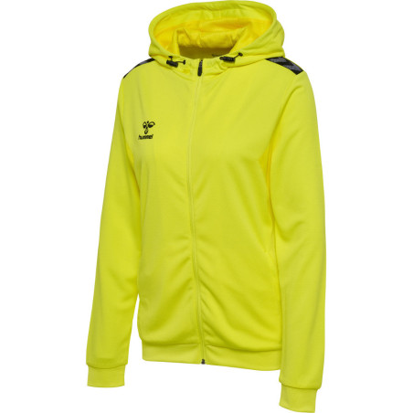 Veste zippée à capuche Hummel Femme HMLAUTHENTIC Blazing Yellow face