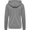 Veste zippée à capuche Hummel Femme HMLAUTHENTIC Grey Melange dos