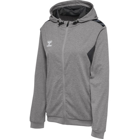 Veste zippée à capuche Hummel Femme HMLAUTHENTIC Grey Melange face