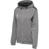 Veste zippée à capuche Hummel Femme HMLAUTHENTIC Grey Melange face
