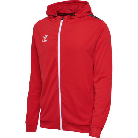 Veste zippée à capuche Hummel HMLAUTHENTIC True Red face