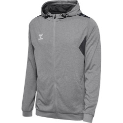 Veste zippée à capuche Hummel HMLAUTHENTIC Grey Melange face