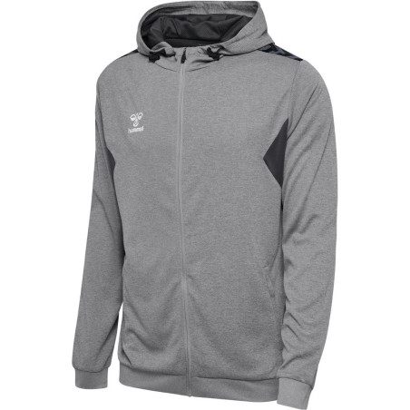 Veste zippée à capuche Hummel HMLAUTHENTIC Grey Melange face