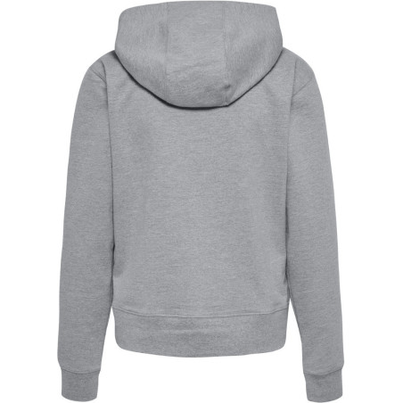 Sweat zip à capuche Hummel Femme HMLGO 2.0 grey melange dos