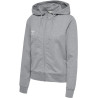 Sweat zip à capuche Hummel Femme HMLGO 2.0 grey melange face