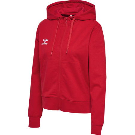 Sweat zip à capuche Hummel Femme HMLGO 2.0 true red face