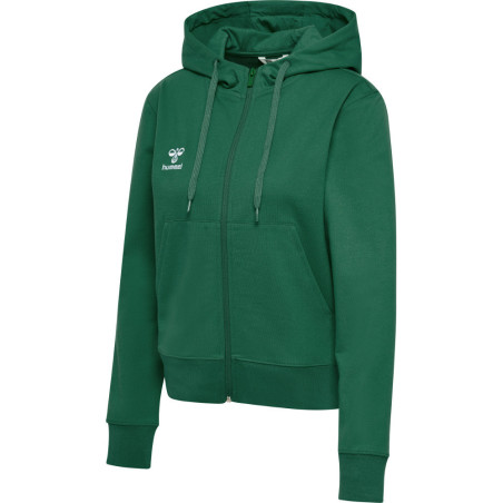 Sweat zip à capuche Hummel Femme HMLGO 2.0 evergreen face