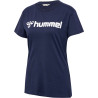 Tee-shirt Hummel Femme HMLGO Logo 2.0 marine face