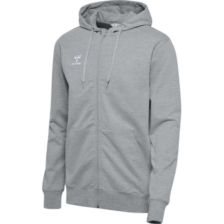 Sweat zip à capuche Hummel HMLGO 2.0 grey melange face