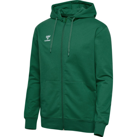 Sweat zip à capuche Hummel HMLGO 2.0 emeraude face
