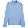 Sweat 1/4 Zip Puma Team Goal Team Light Blue - Puma White - Clear Sea face