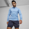 Sweat 1/4 Zip Puma Team Goal Team Light Blue - Puma White - Clear Sea