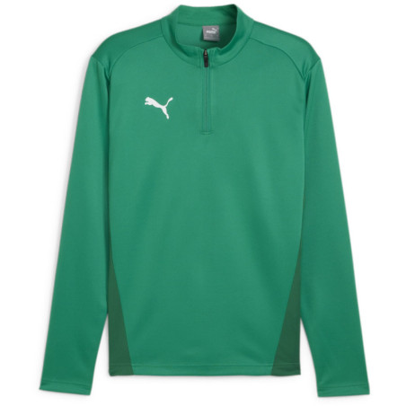 Sweat 1/4 Zip Puma Team Goal Sport Green - Puma White - Power Green face