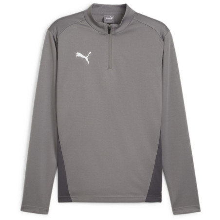 Sweat 1/4 Zip Puma Team Goal Cast Iron - Puma White - Shadow Gray face