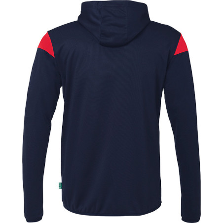 Veste à capuche Uhlsport Squad 27 bleu marine/rouge dos
