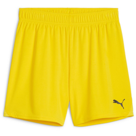 Short Femme PUMA Team Goal Faster Yellow - Puma Black face