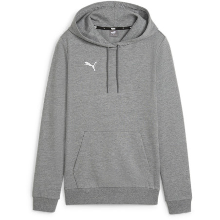 Sweat à capuche Femme Puma Team Goal Medium Gray Heather Puma White face
