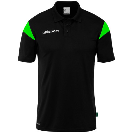 Polo Uhlsport Squad 27 noir/vert fluo