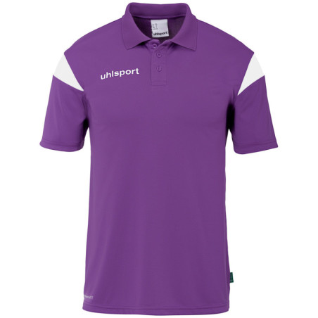 Polo Uhlsport Squad 27 mauve/blanc