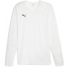 Surmaillot de basket manches longues Puma Team White face