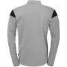 Sweat 1/4 Uhlsport Squad 27 gris chine fonce/noir dos