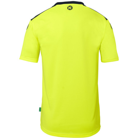 Maillot Kempa Emotion 27 jaune fluo/bleu marine dos