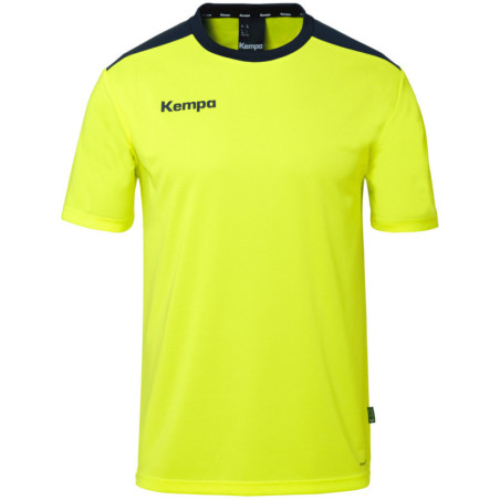 Maillot Kempa Emotion 27 jaune fluo/bleu marine