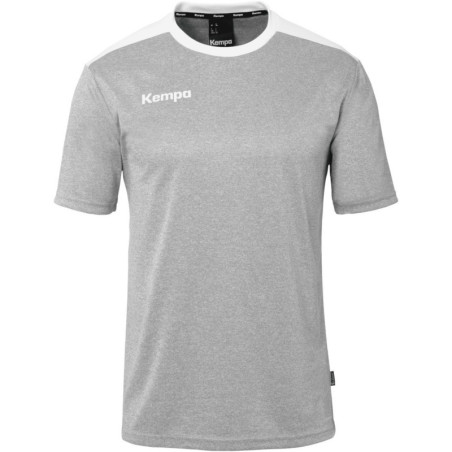 Maillot Kempa Emotion 27 gris fonce chine/blanc