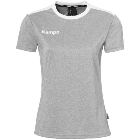 Maillot Kempa Emotion 27 Women gris foncé chiné/blanc
