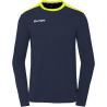 Maillot Kempa Emotion 27 Manches Longues bleu marine/jaune fluo