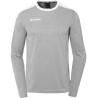 Maillot Kempa Emotion 27 Manches Longues gris fonce chine/blanc