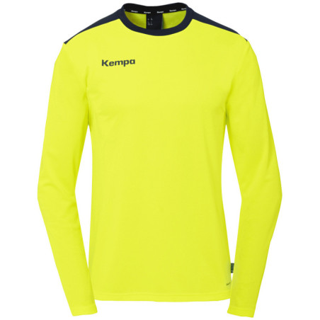 Maillot Kempa Emotion 27 Manches Longues jaune fluo/bleu marine