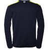 Sweat EMOTION 27 Kempa bleu marine/jaune fluo dos