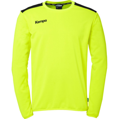 Sweat EMOTION 27 Kempa jaune fluo/bleu marine