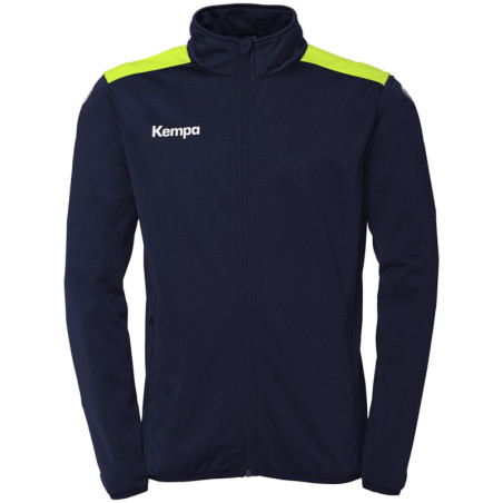 Veste de survêtement Kempa Emotion 27 bleu marine/jaune fluo