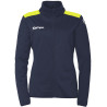 Veste de survêtement Kempa Emotion 27 Women bleu marine/jaune fluo