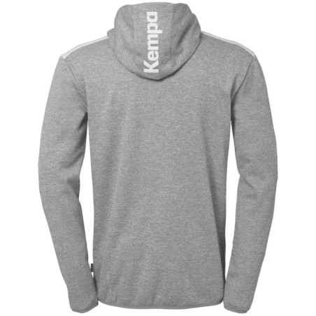 Veste de survêtement à capuche Kempa Emotion 27 gris fonce chine/blanc dos