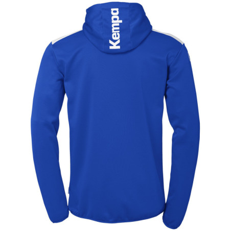 Veste de survêtement à capuche Kempa Emotion 27 bleu roi/blanc dos