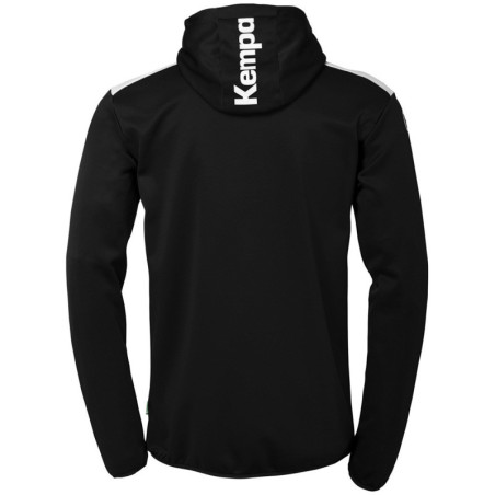 Veste de survêtement à capuche Kempa Emotion 27 noir/blanc dos